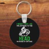 Dirt Bike Motocross Enduro Funny Quote Motorcycle  キーホルダー (正面)
