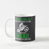 Dirt Bike Motocross Enduro Funny Quote Motorcycle コーヒーマグカップ (左)