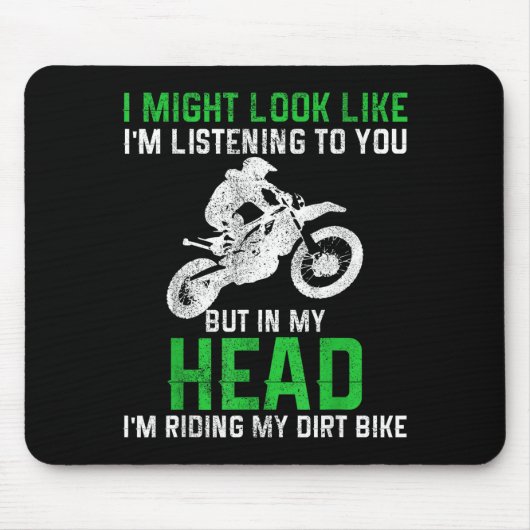 Dirt Bike Motocross Enduro Funny Quote Motorcycle  マウスパッド (正面)