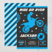 Dirt Bike Motocross Motorbike Boy Birthday  招待状 (正面/裏面)