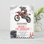Dirt Bike motorcross birthday invite 招待状 (スタンド正面)