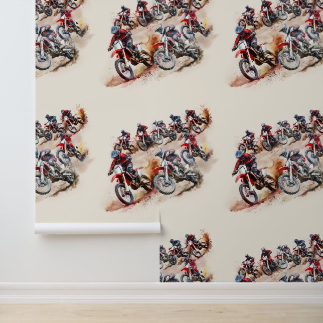Dirt Bike Racers Seamless Repeating Pattern 壁紙 (アプリケーション)
