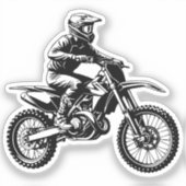 Dirt Bike Rider  シール (正面)
