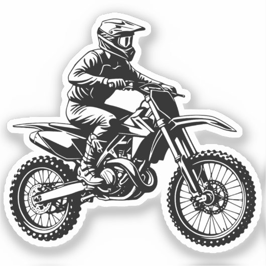 Dirt Bike Rider  シール (正面)