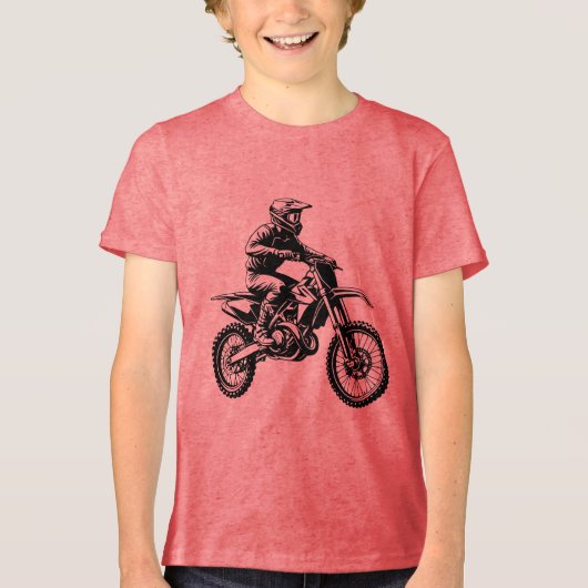 Dirt Bike Rider トライブレンドTシャツ (正面)
