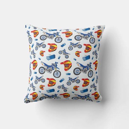 Dirt Bike Throw Pillow クッション (裏面)