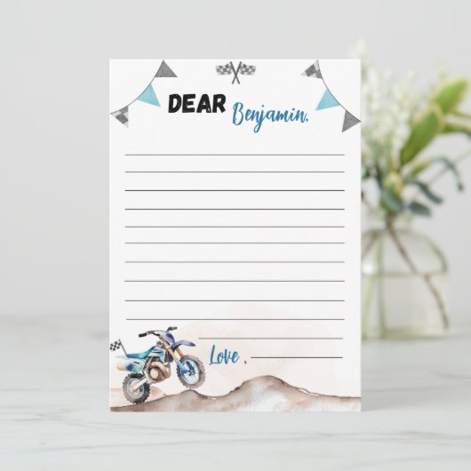 Dirt Bike Time Capsule Note Message Card サンキューカード (スタンド正面)