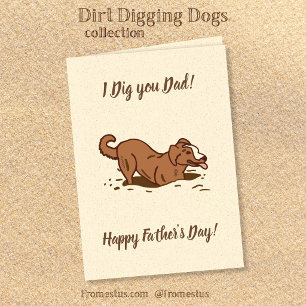 Dirt Digging Dogs - 父の日おめでとうございます。 カード