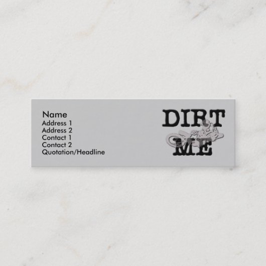 Dirt Me Motocross Dirt Bikeプロファイルカード スキニー名刺 (正面)