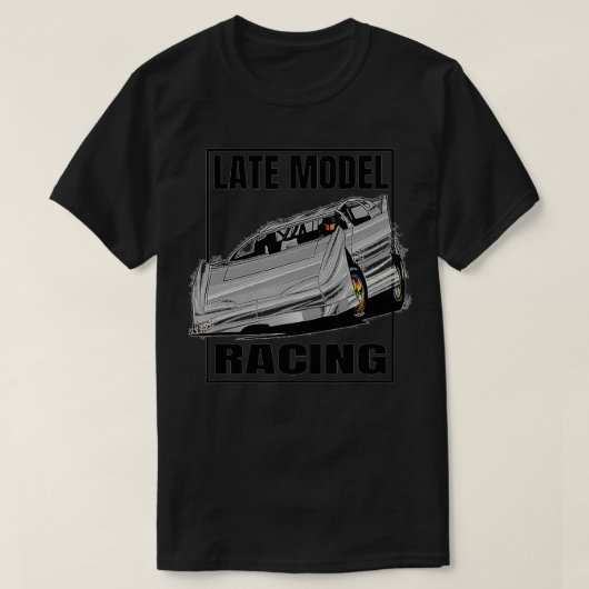 Dirt Track Racing Apparel Late Model Racing  Tシャツ (デザイン正面)