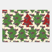 Dirtbikeバイククールクリスマスホリデー ラッピングペーパーシート (正面3)