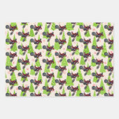 Dirtbikeバイククールクリスマスホリデー ラッピングペーパーシート (正面)