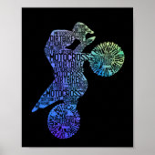 DirtbikeモトクロスシェイプMXダートバイクリダーモト ポスター (正面)