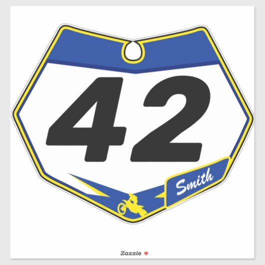 Dirtbike番号プレートシール シール (シート)