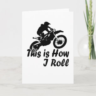 Dirtbike I 転が Dirtバイクもしくは自転車に乗る人 カード