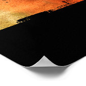 Dirtbiker Duo赤とオレンジグランジ色 ポスター (角)