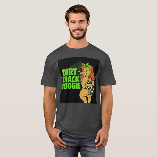 Dirtrack Boogie Neon Racer vintage Tシャツ (正面フル)