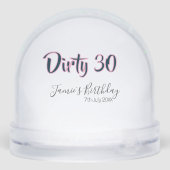 Dirty 30 happy birthday name date pink gray callig (裏面)