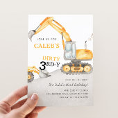 Dirty 3RD-Y Construction 3rd Birthday Party 招待状