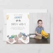Dirty 3rd-y Monster Truck 3rd Birthday Photo 招待状 (正面)