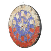 Dirty and cracked Texas flag ダーツボード (正面右)