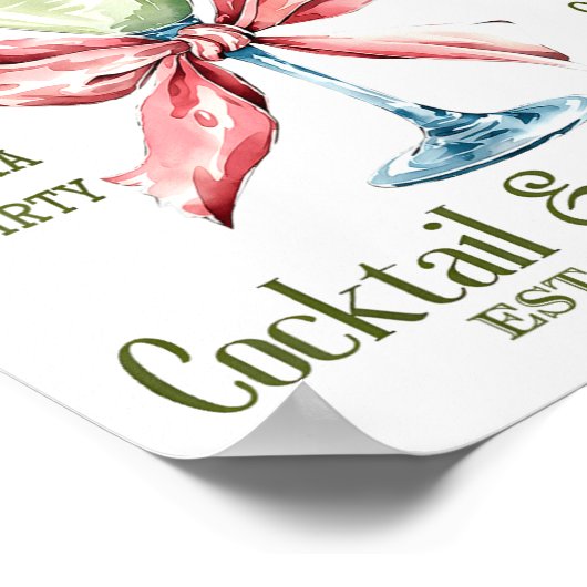 Dirty Bachelorette Martini Tail Club Martini Drink ポスター (角)