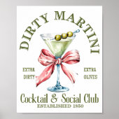 Dirty Bachelorette Martini Tail Club Martini Drink ポスター (正面)