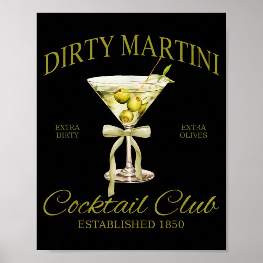 Dirty Bachelorette Martini Tail Club Martini Drink ポスター (正面)