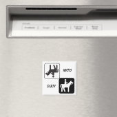 "DIRTY / CLEAN" 馬と騎手の食洗機マグネット マグネット (インサイチュ (食洗機))