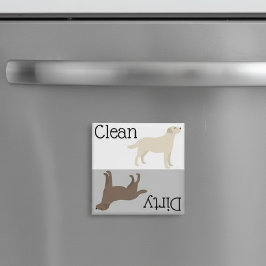 Dirty Clean Dishwasher Magnet Labrador Retriever マグネット