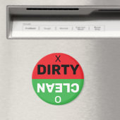 Dirty Clean Red Green Dishwasher Indicator Circle マグネット (インサイチュ (食洗機))