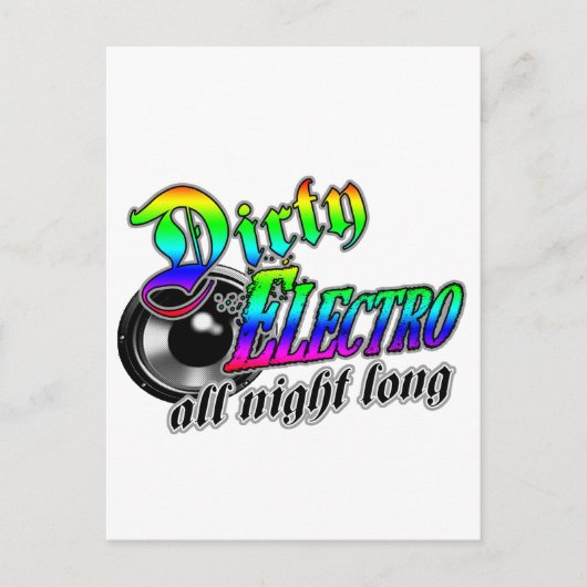 DIRTY ELECTRO All Night LONG DJ ポストカード (正面)