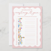 Dirty Emoji Bridal Shower Bachelorette Game 招待状 (正面)