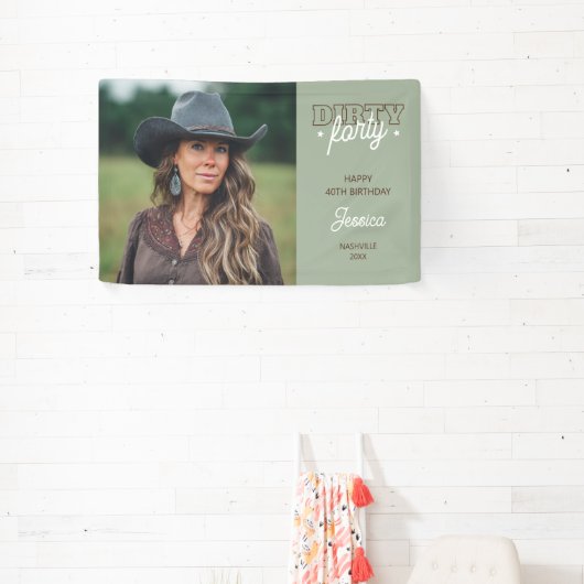Dirty Foretwestern Country写真40th Birthday 横断幕 (インサイチュ)