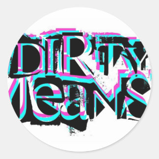 DIRTY JEANSロゴシール ラウンドシール
