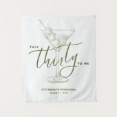 Dirty Martini Themed 30th Birthday Party Banner タペストリー (正面)