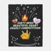 Dirty Mind Beautiful Heart Deadly Competition フリースブランケット (正面)