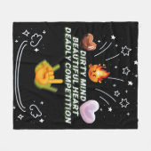 Dirty Mind Beautiful Heart Deadly Competition フリースブランケット (正面(横))