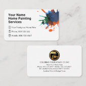 Dirty Paint Splatter Home Painting Painter 名刺 (正面/裏面)