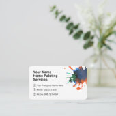 Dirty Paint Splatter Home Painting Painter 名刺 (スタンド正面)