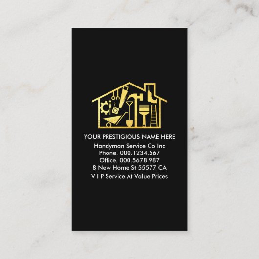 Dirty Peeling Paint Wall Handyman 名刺 (裏面)