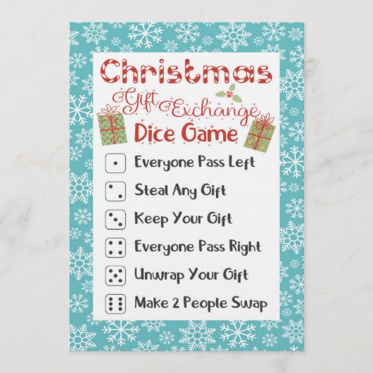 Dirty Santa Holiday Party Game Card Christmas  招待状 (正面)