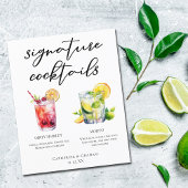 Dirty Shirley Mojito Signature Cocktails Menu