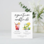 Dirty Shirley Mojito Signature Cocktails Menu (スタンド正面)