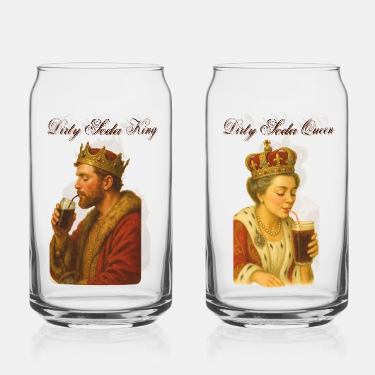 Dirty Soda King and Queen Soda Glasses ガラス缶 (裏面)