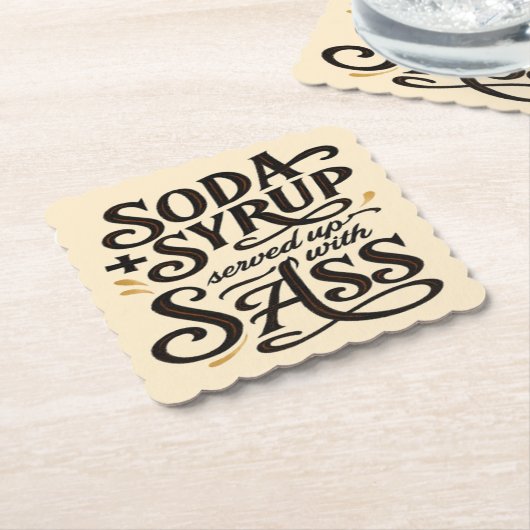 Dirty Soda Sass Coaster ペーパーコースター (アングル)