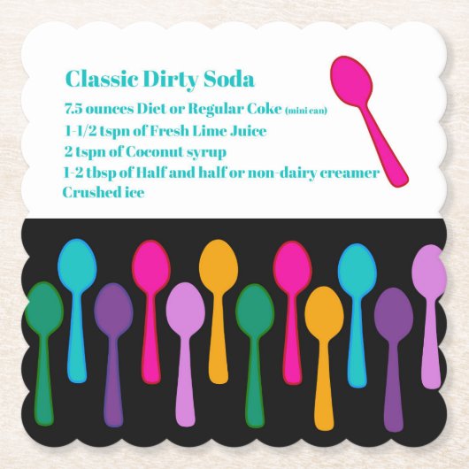 Dirty Soda Spoon Coaster ペーパーコースター (正面)