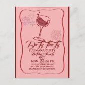Dirty thirty birthday invitation template, cherry  ポストカード (正面)
