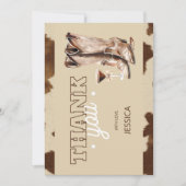 Dirty Thirty Country Western Rustic 30th Birthday サンキューカード (正面)