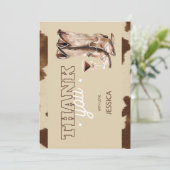 Dirty Thirty Country Western Rustic 30th Birthday サンキューカード (スタンド正面)